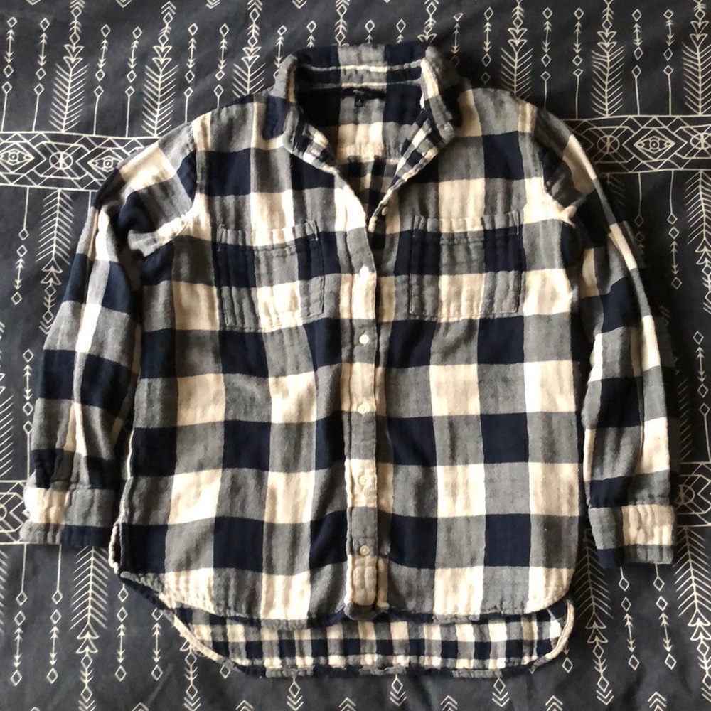Madewell plaid button up shirt